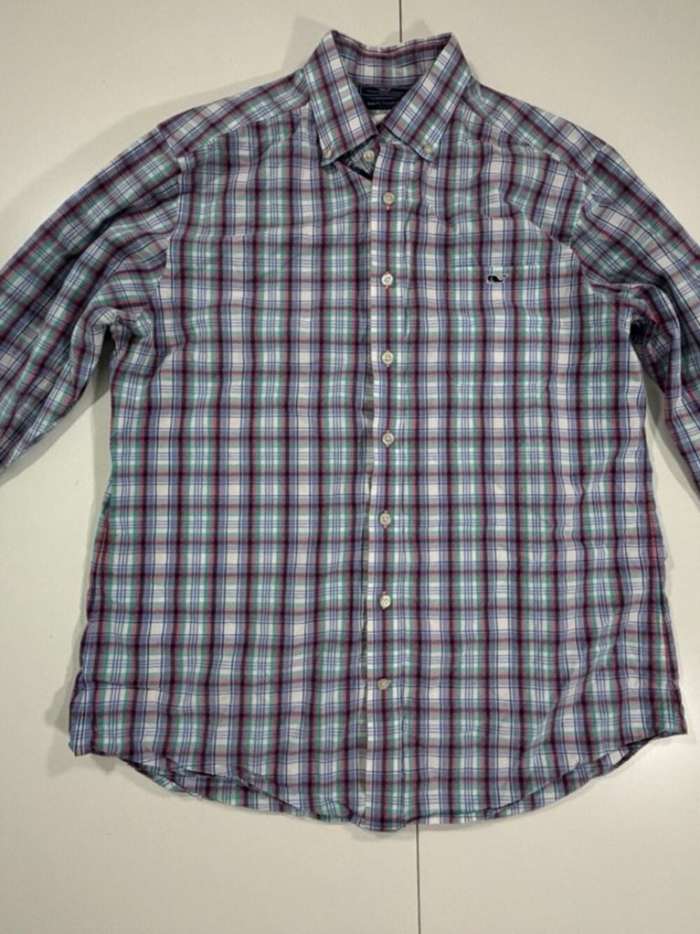 Vineyard Vines Slim Fit Tucker Shirt Multicolor Plaid NOS Deadstock L